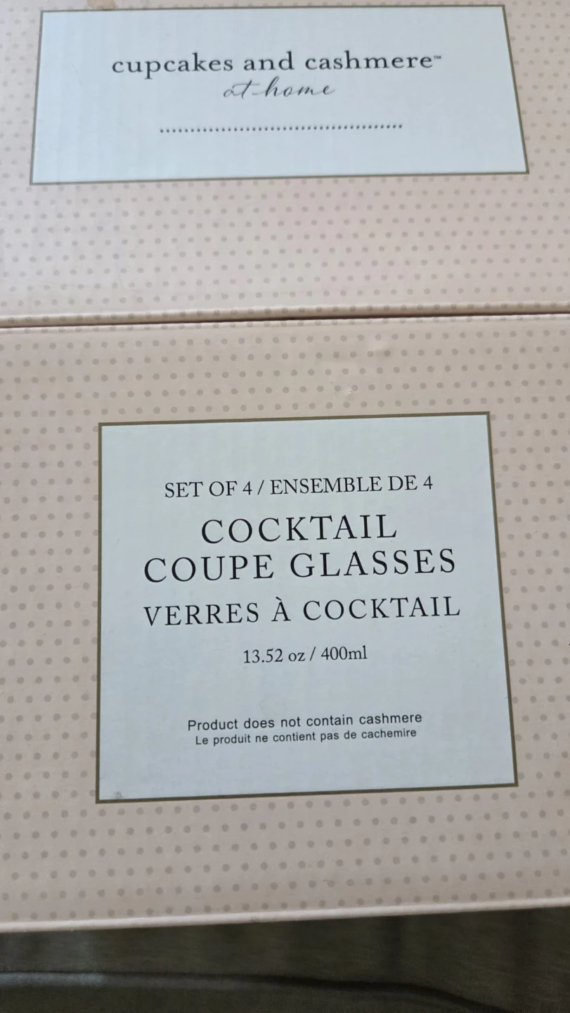 Cupcakes and Cashmere Cocktail Coupe Glasses - Set of 4🏆 - photo 3