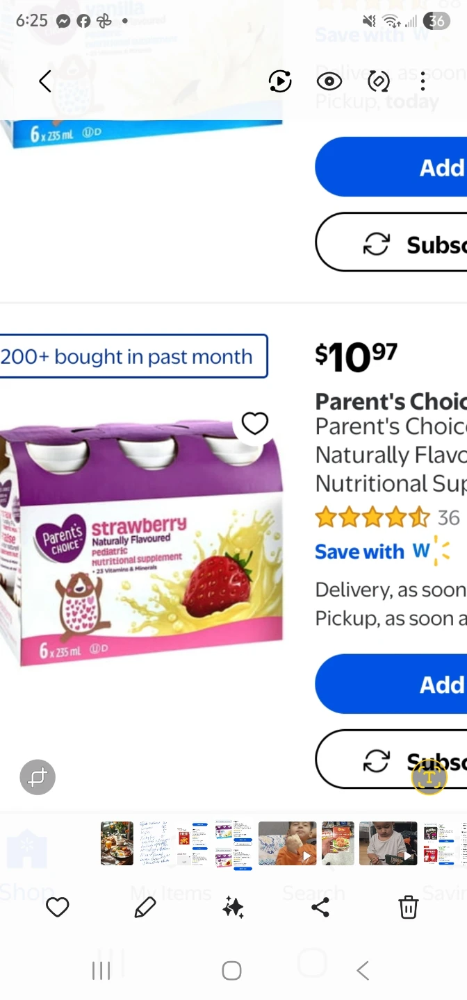 Parent's Choice Strawberry Nutritional Supplement