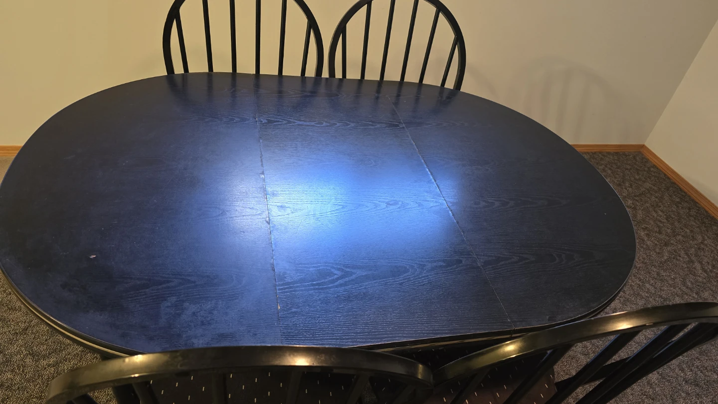 Black Dining Table Set with 4 Chairs - photo 2