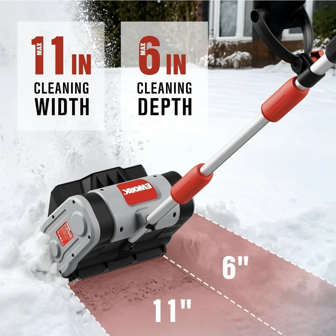 EWORK Cordless Electric Snow Shovel 20V 11-inch Cleaning Width - photo 2