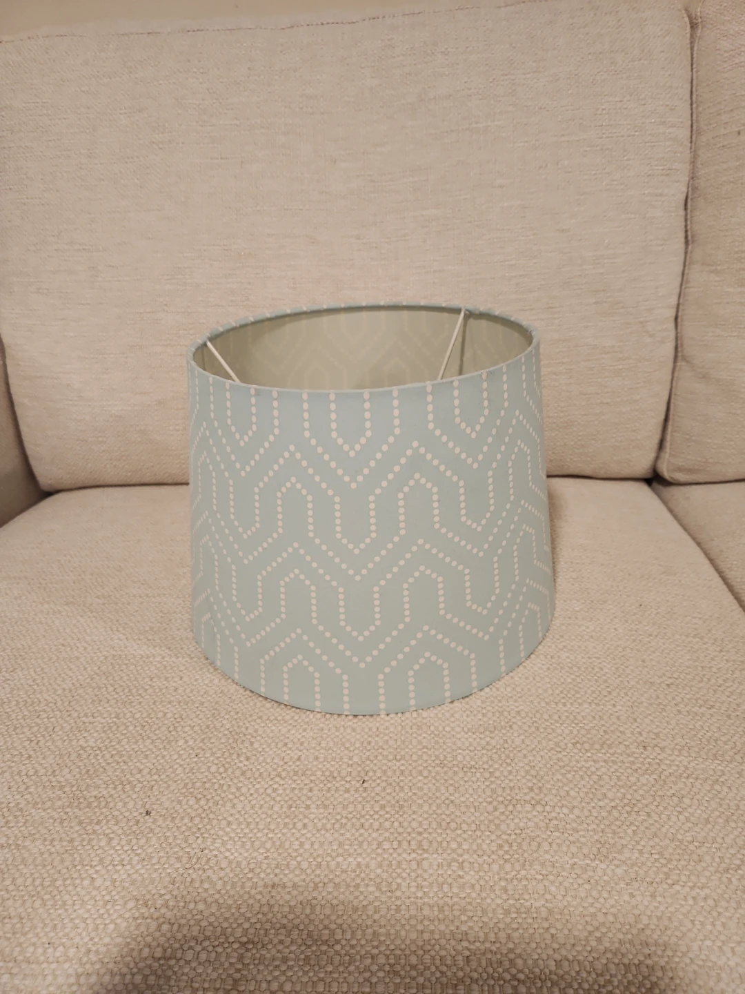 Patterned Lamp Shade - Light Blue
