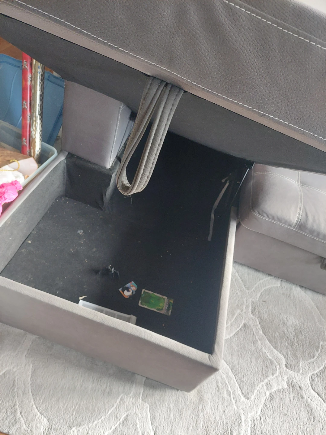 Grey Sectional Sofa with Storage - photo 2