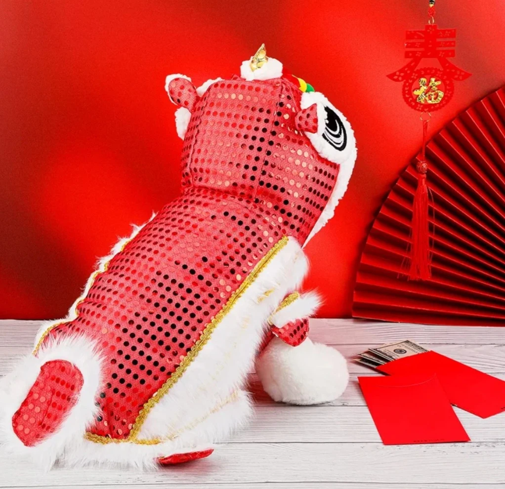 Lion Dance Costume for Pets - Size L - photo 2
