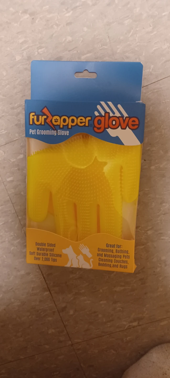 FurZapper Glove Pet Grooming Glove - Yellow - photo 2