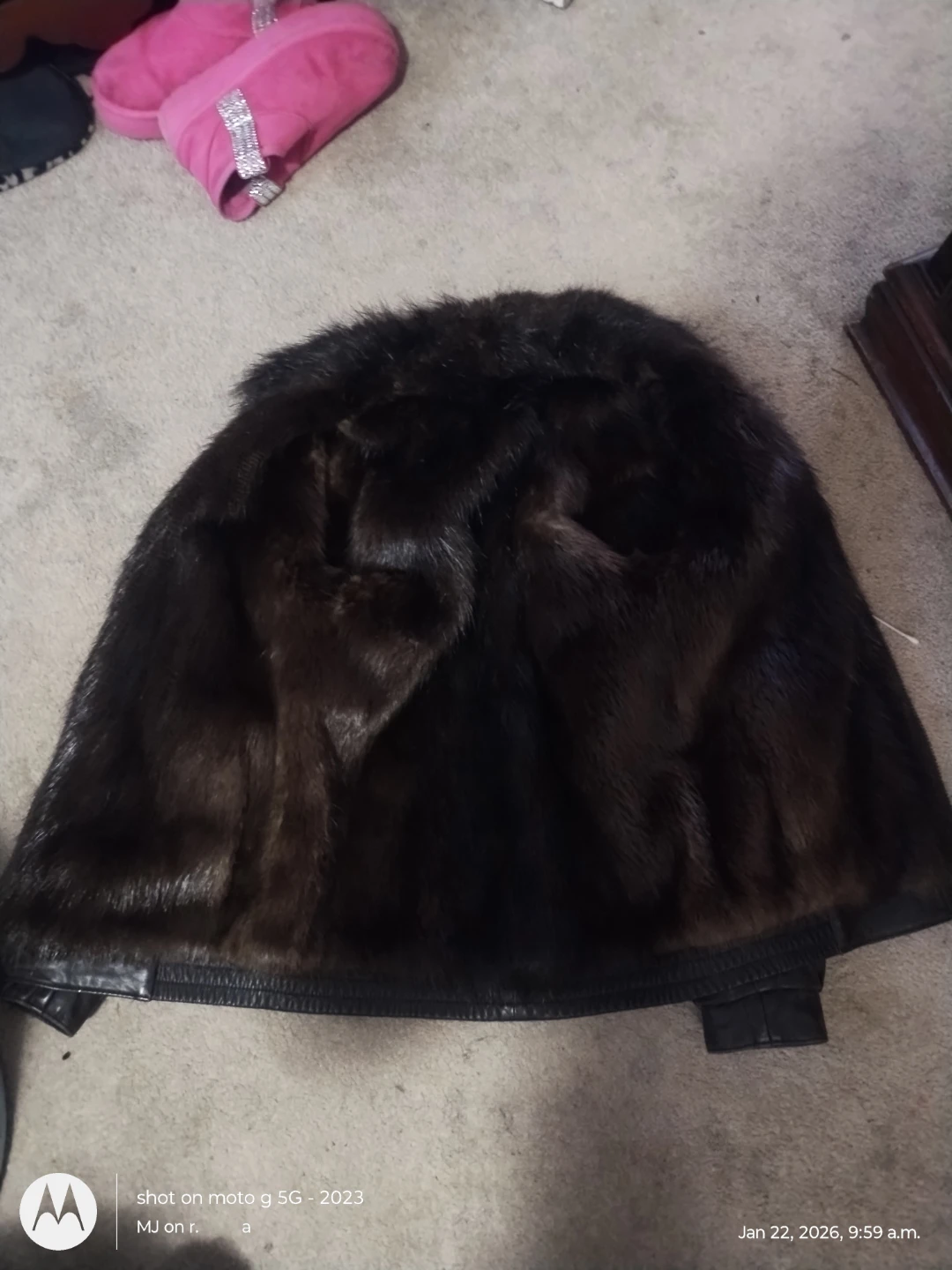 Brown Leather and Fur Jacket