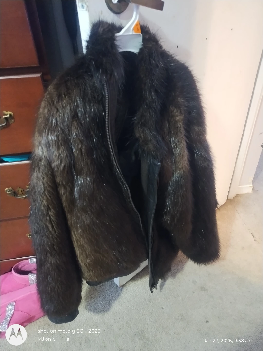 Brown Leather and Fur Jacket - photo 5