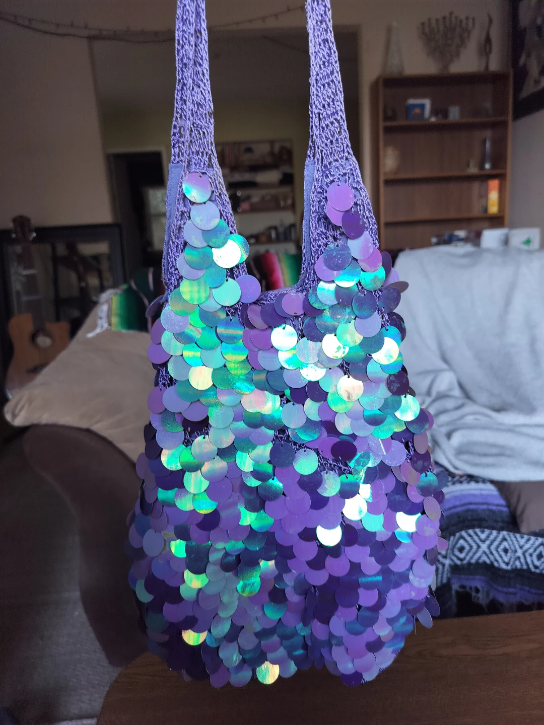 Purple Sequin Bag