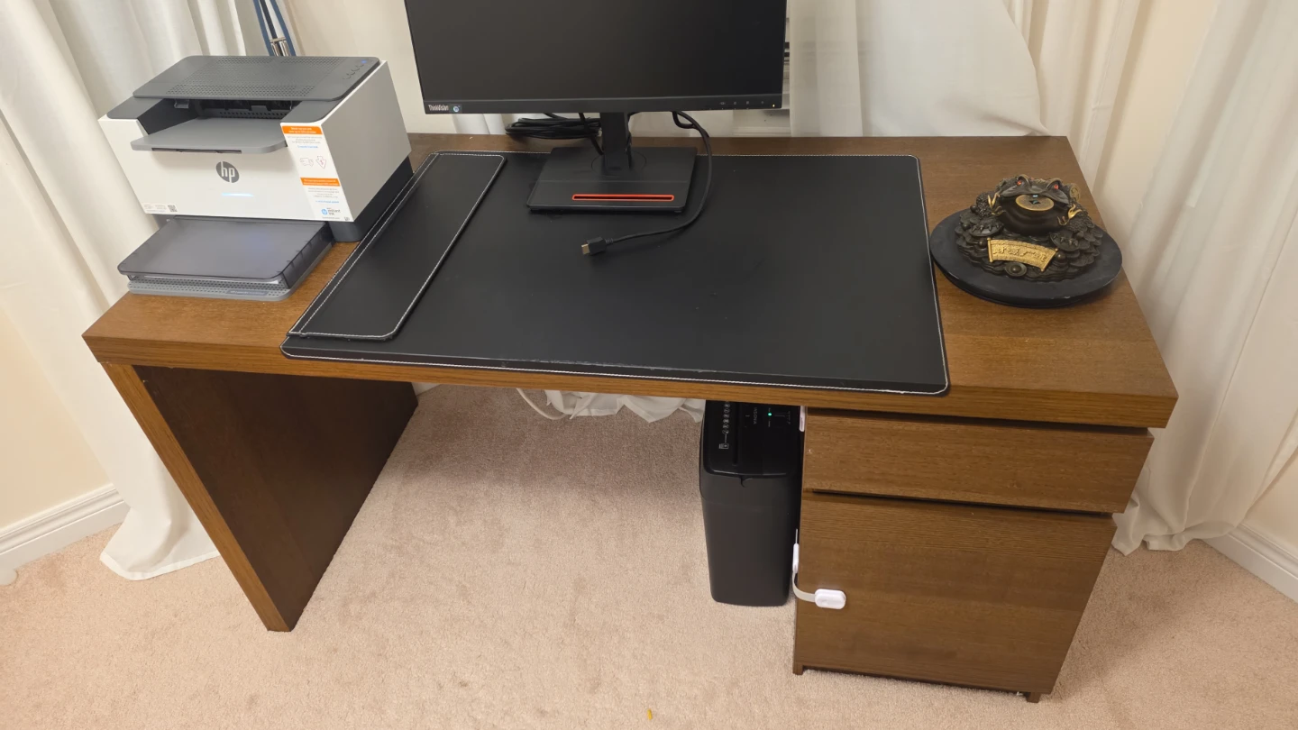 Wooden Desk with Drawers