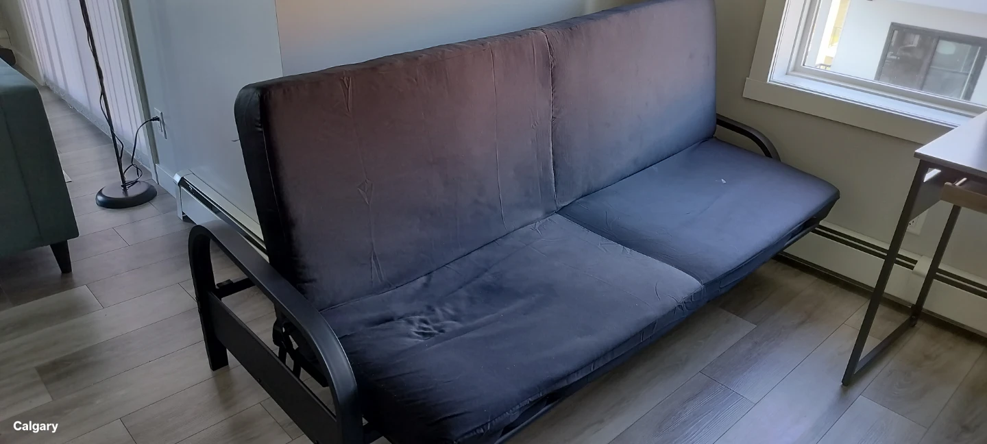 Black Futon Sofa Bed - photo 3