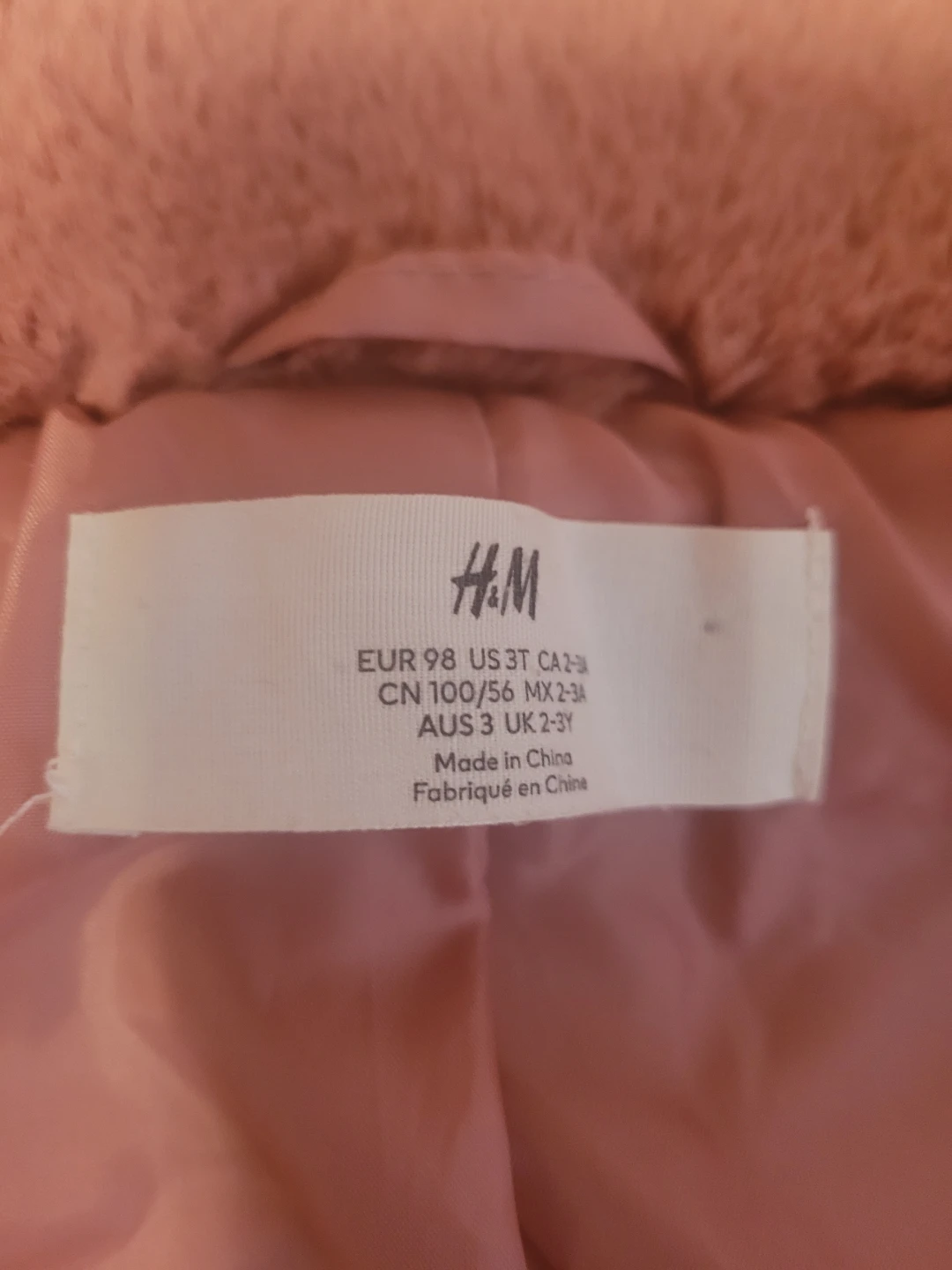 H&M Used Pink Faux Fur Jacket - Size 3T - photo 2