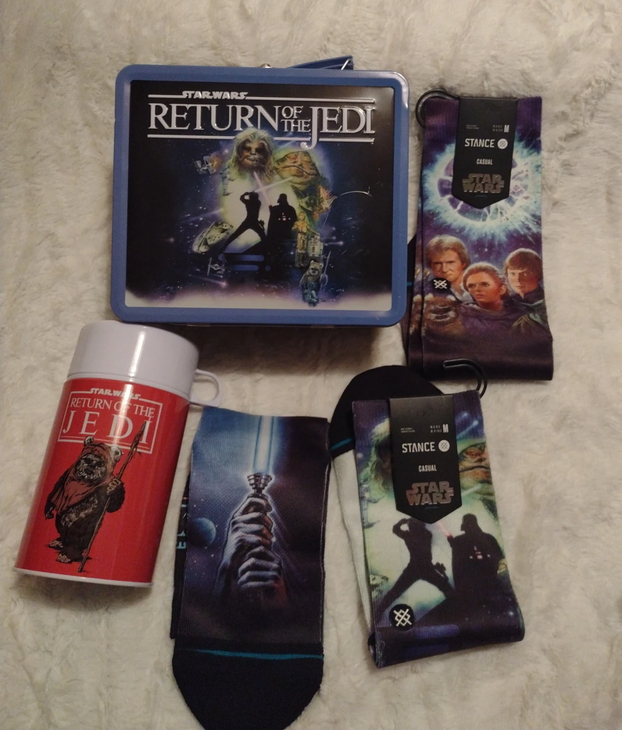 Stance X Star Wars Return Of The Jedi Socks Lunch Box Set Size M - photo 5