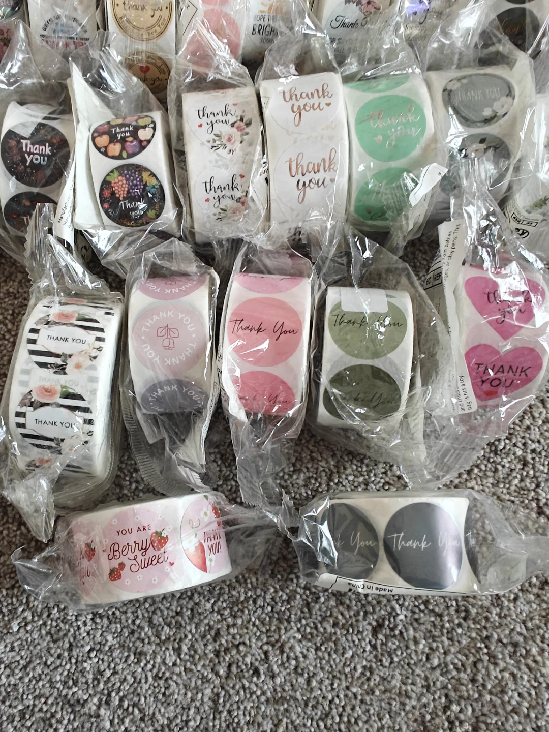 "Thank you" stickers rolls 500 pcs - photo 4