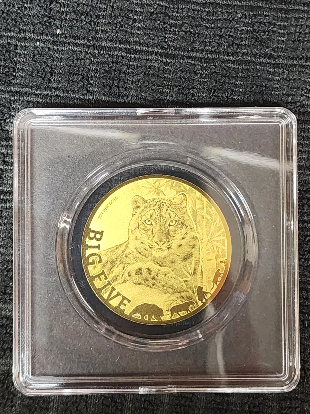 Big Five 999 Fine Gold Snow Leopard Coin