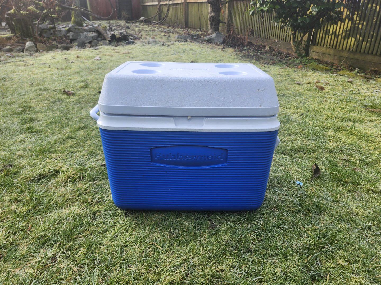 Rubbermaid Blue and White Cooler