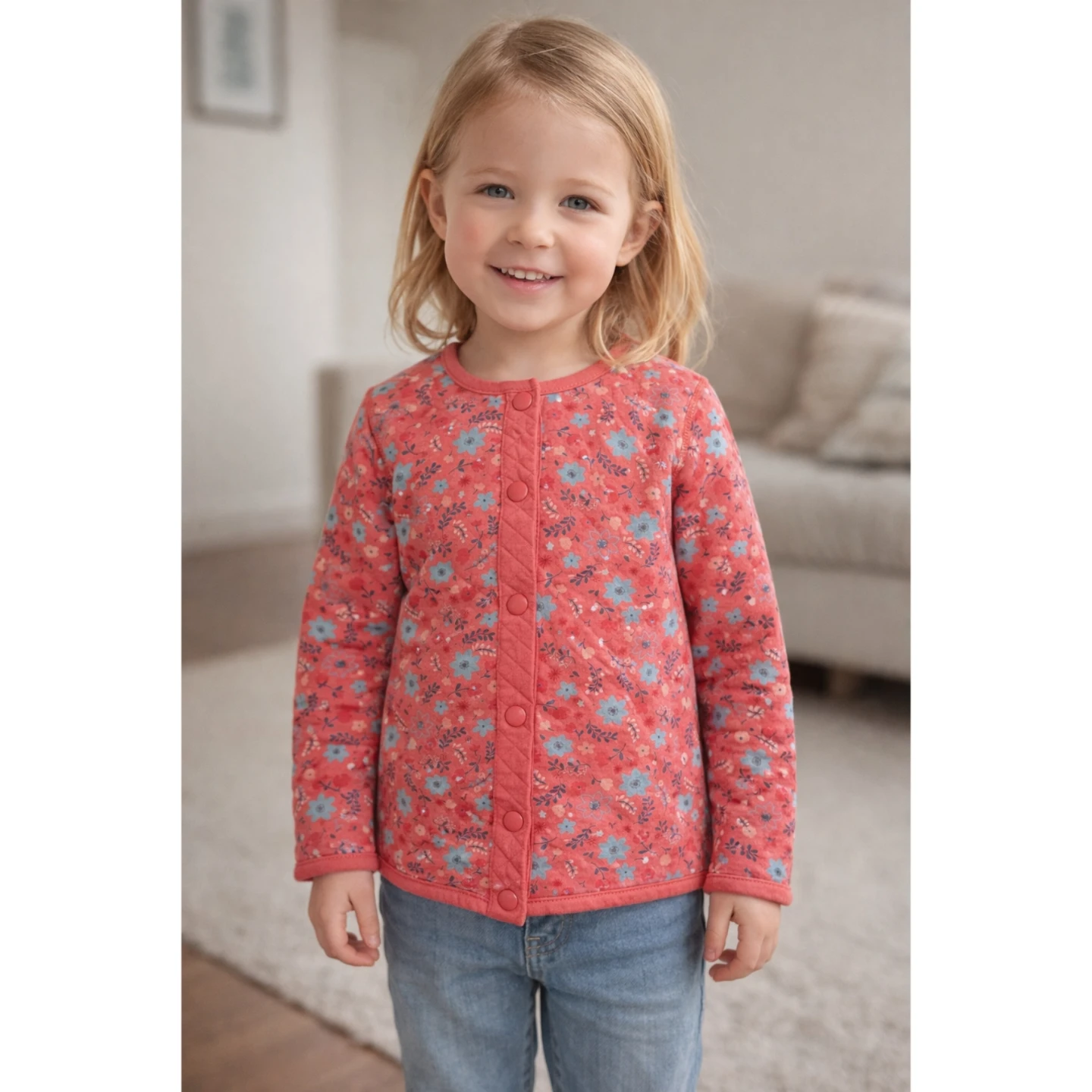 Sergent Major Floral Quilted Cardigan - Size 4 Years