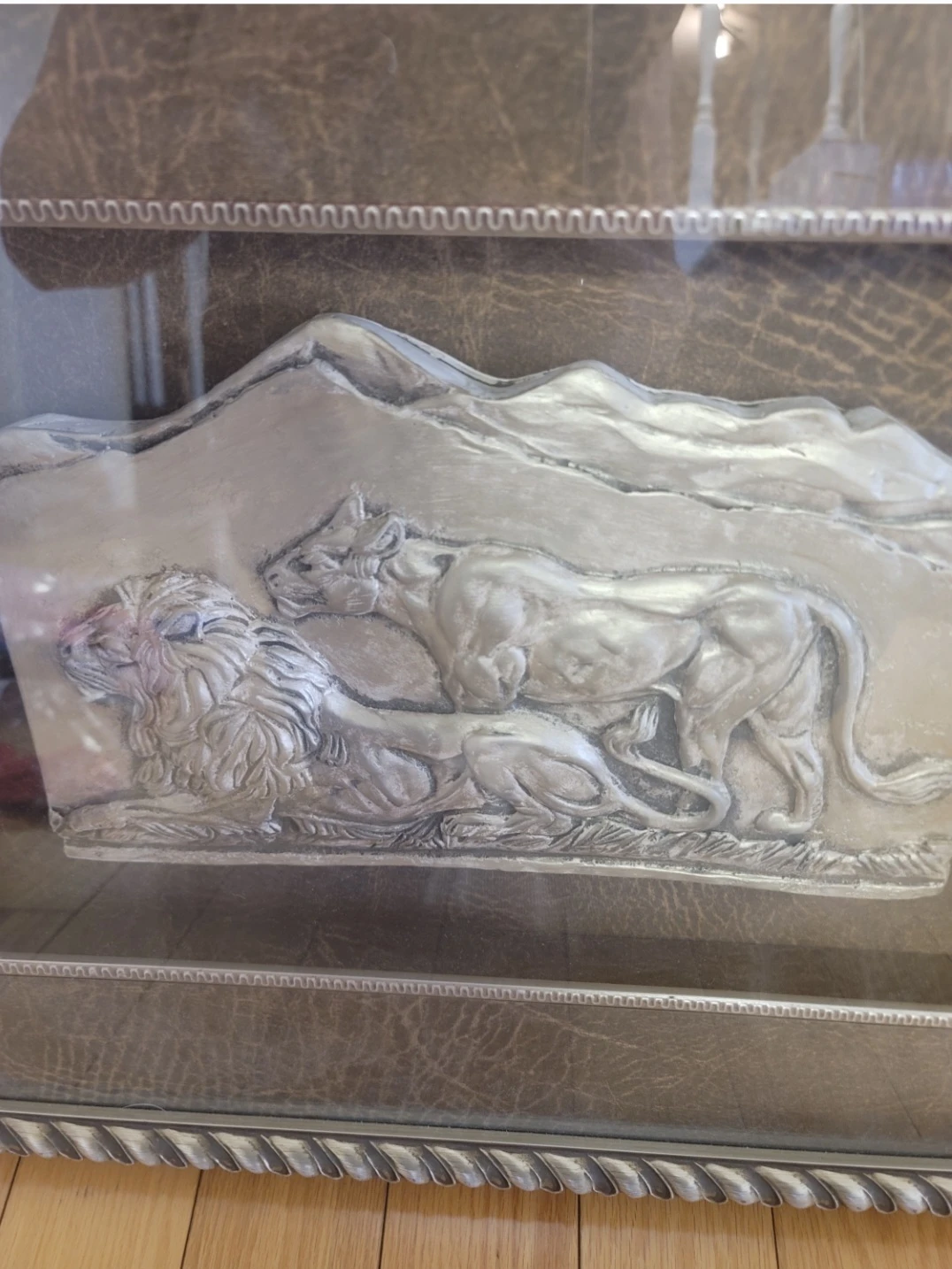 Framed Elephant & Lion Art - Set of 2 (each $150) - photo 3
