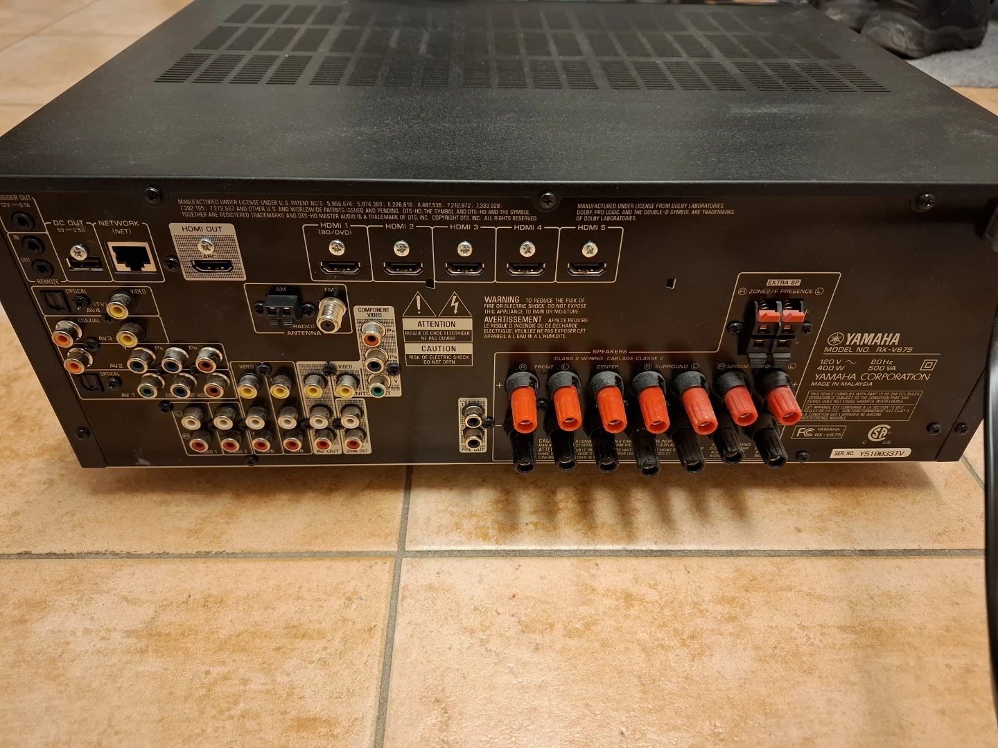 Yamaha RX-V675 AV Receiver - photo 2