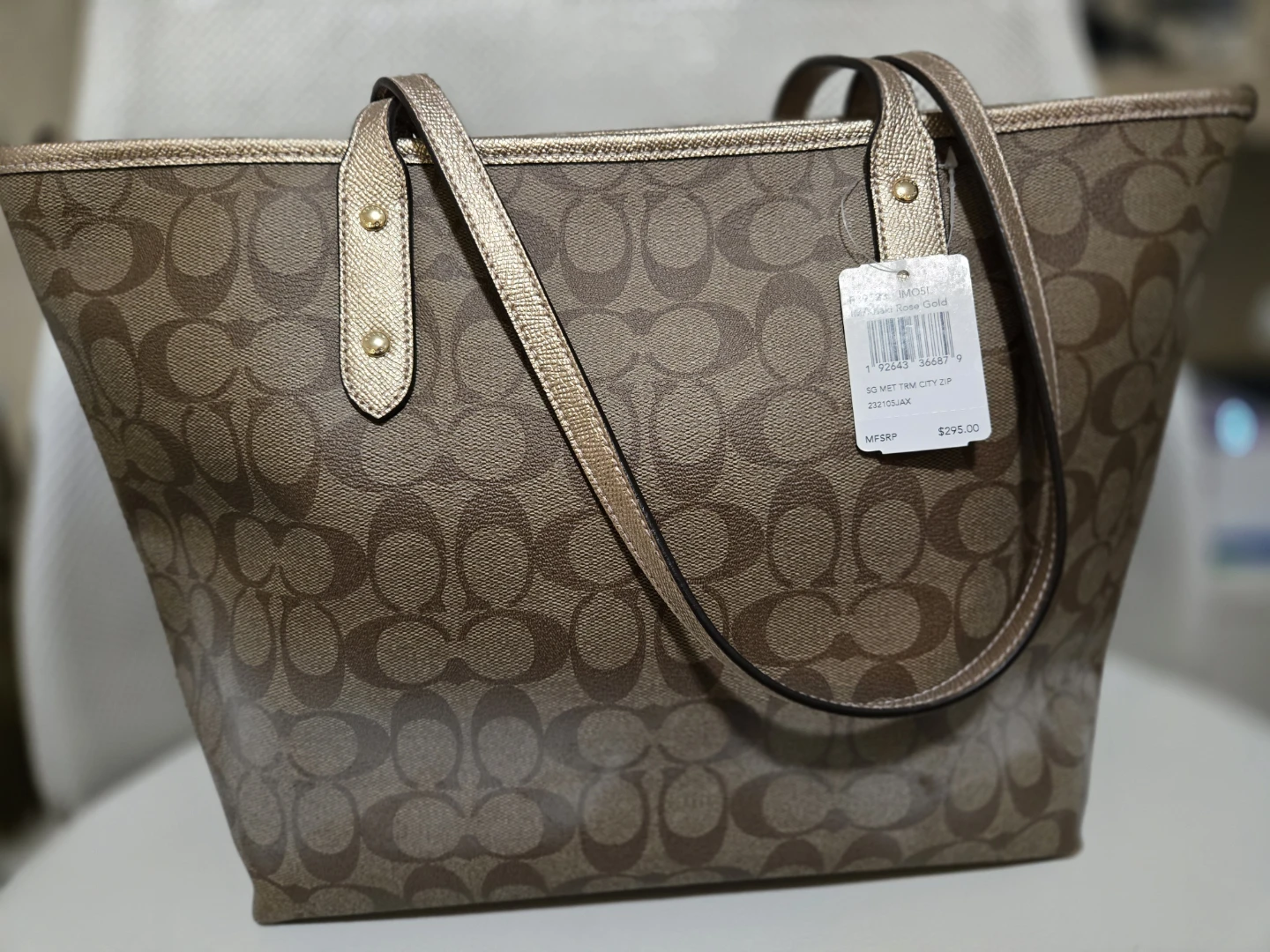 Coach Metallic City Zip Tote Bag - photo 4