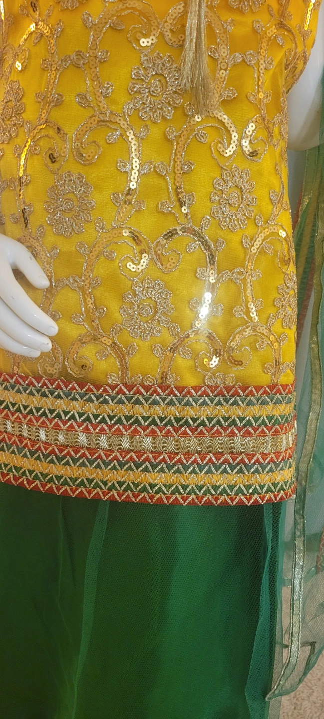 Children's Yellow and Green Traditional Outfit - photo 4