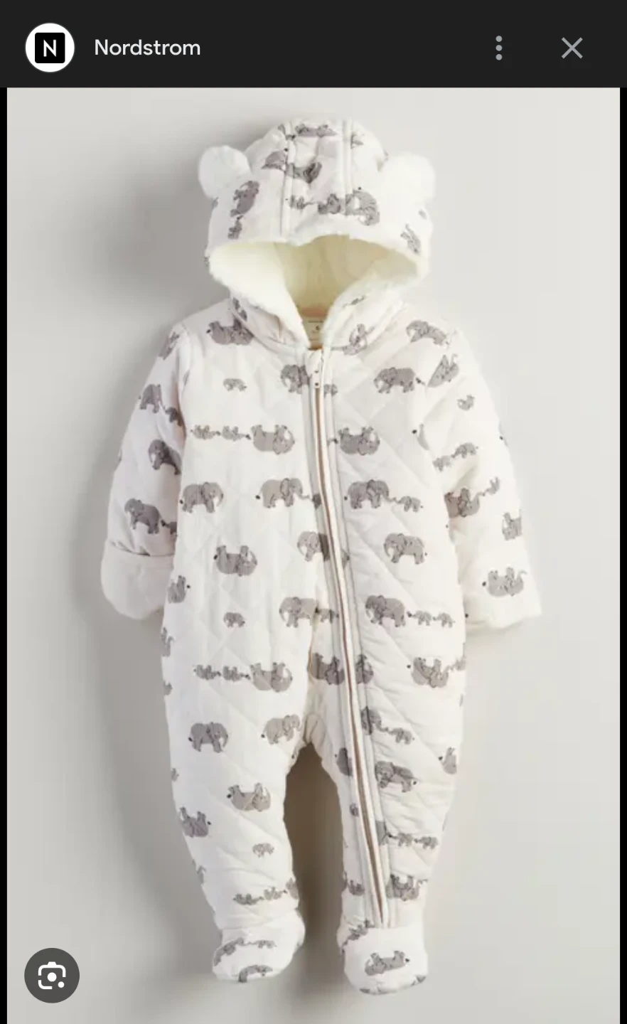 New Nordstrom Quilted Faux Fur Lined Hooded Bunting Jacket