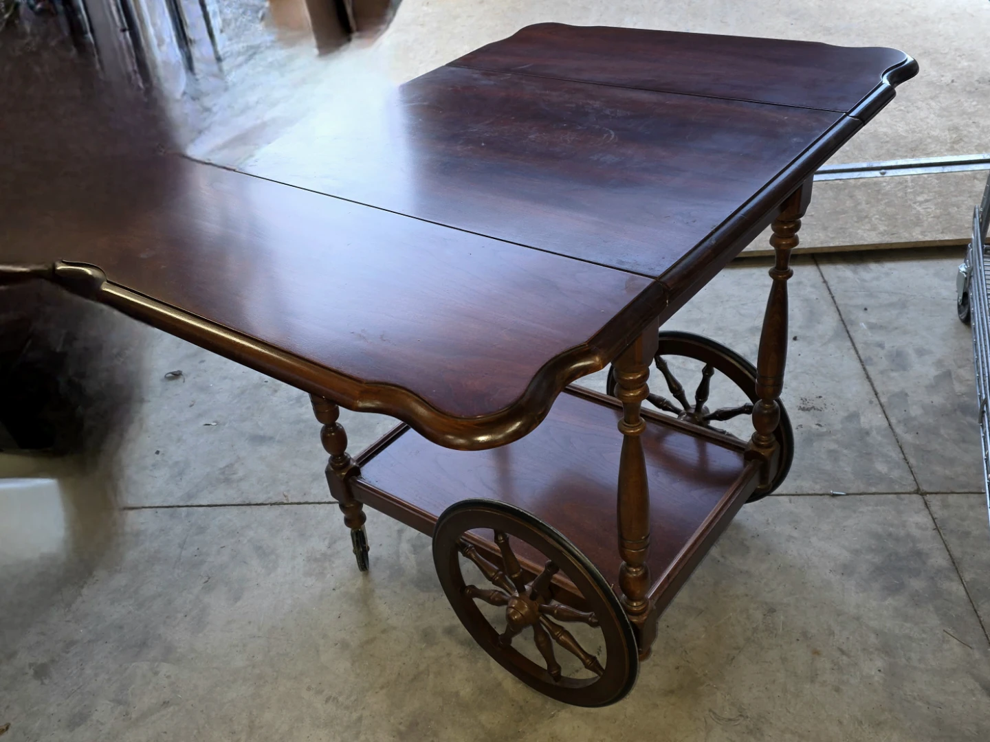 Vintage Wooden Serving Cart