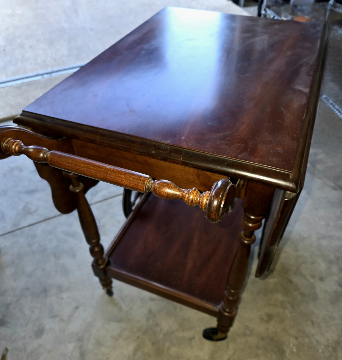 Vintage Wooden Serving Cart - photo 2