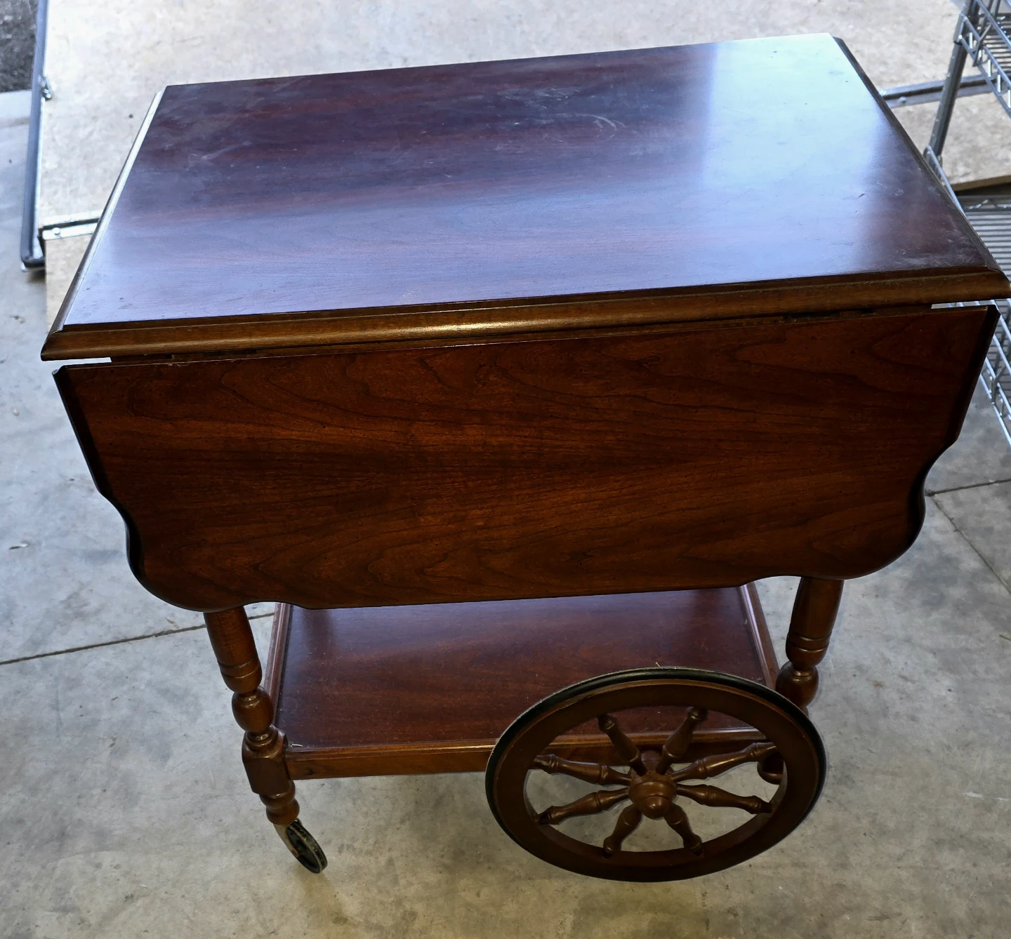 Vintage Wooden Serving Cart - photo 3