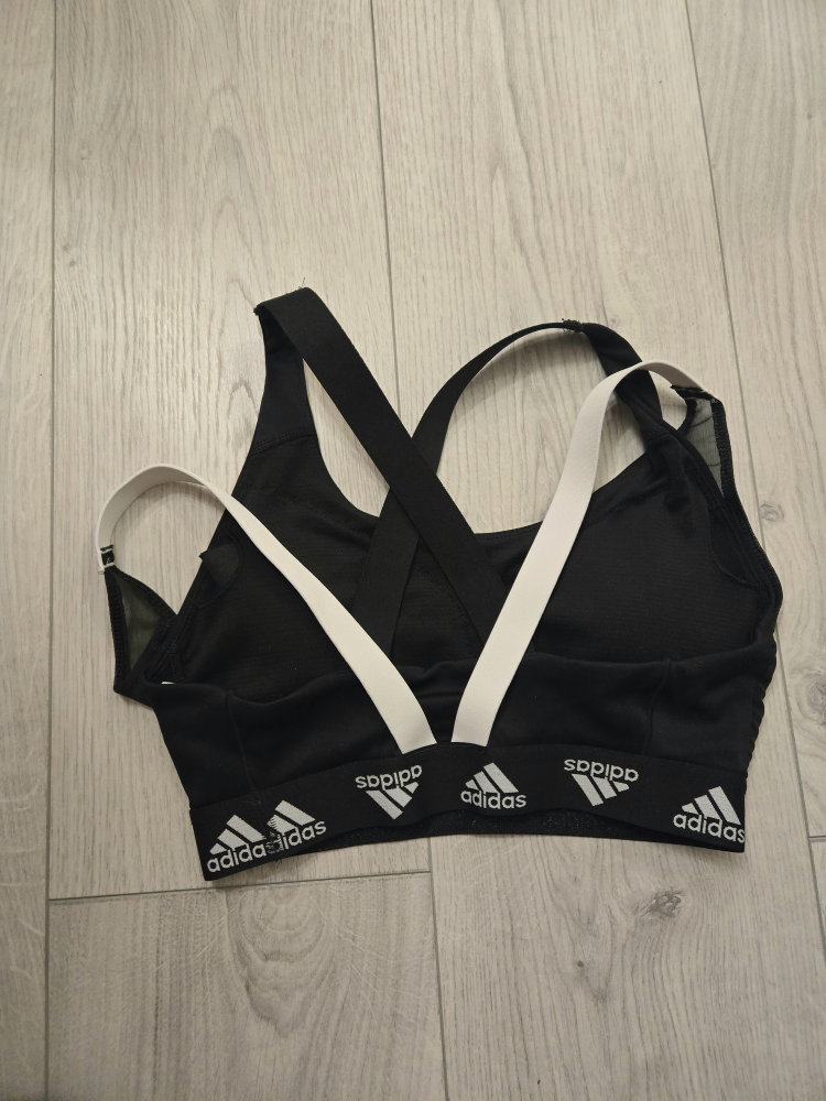 Adidas Black Sports Bra Small Size Outdoor Gym Fitness Exercise - photo 2