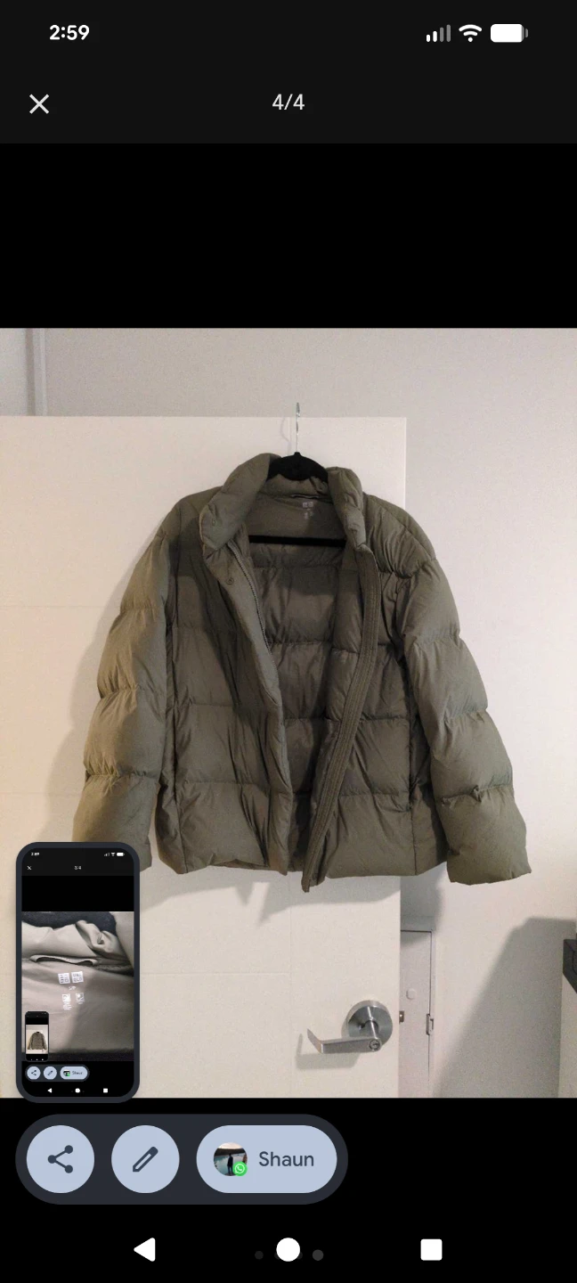 Uniqlo Down Puffer Jacket - Olive Green
