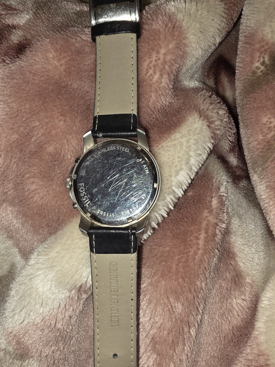 Fossil Black Leather Watch - photo 2