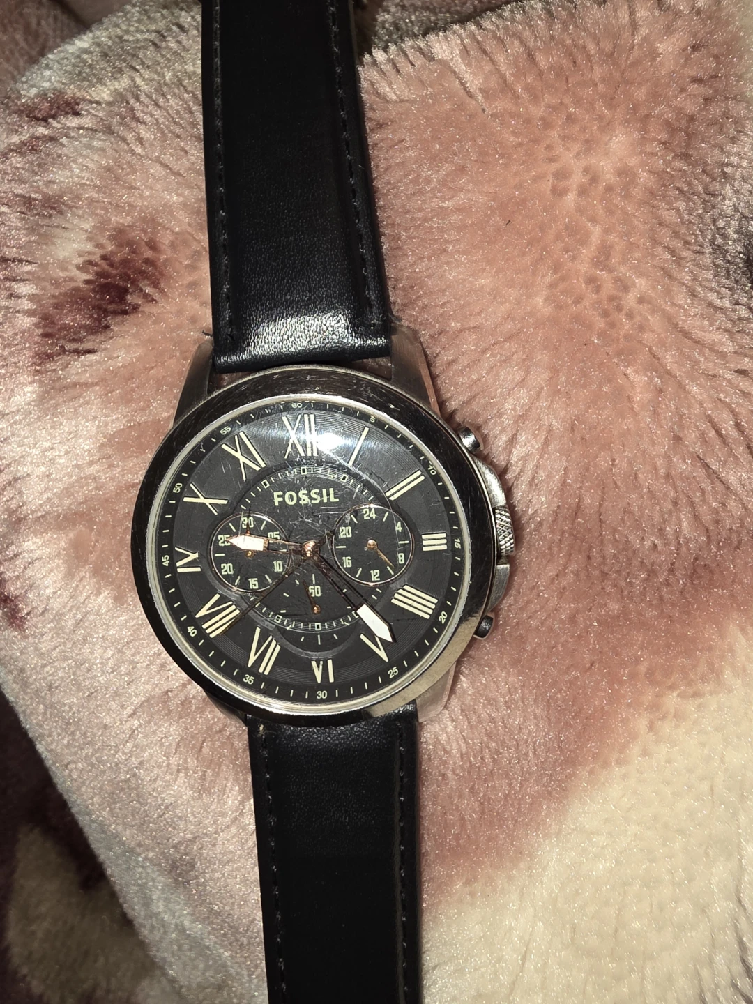 Fossil Black Leather Watch - photo 3