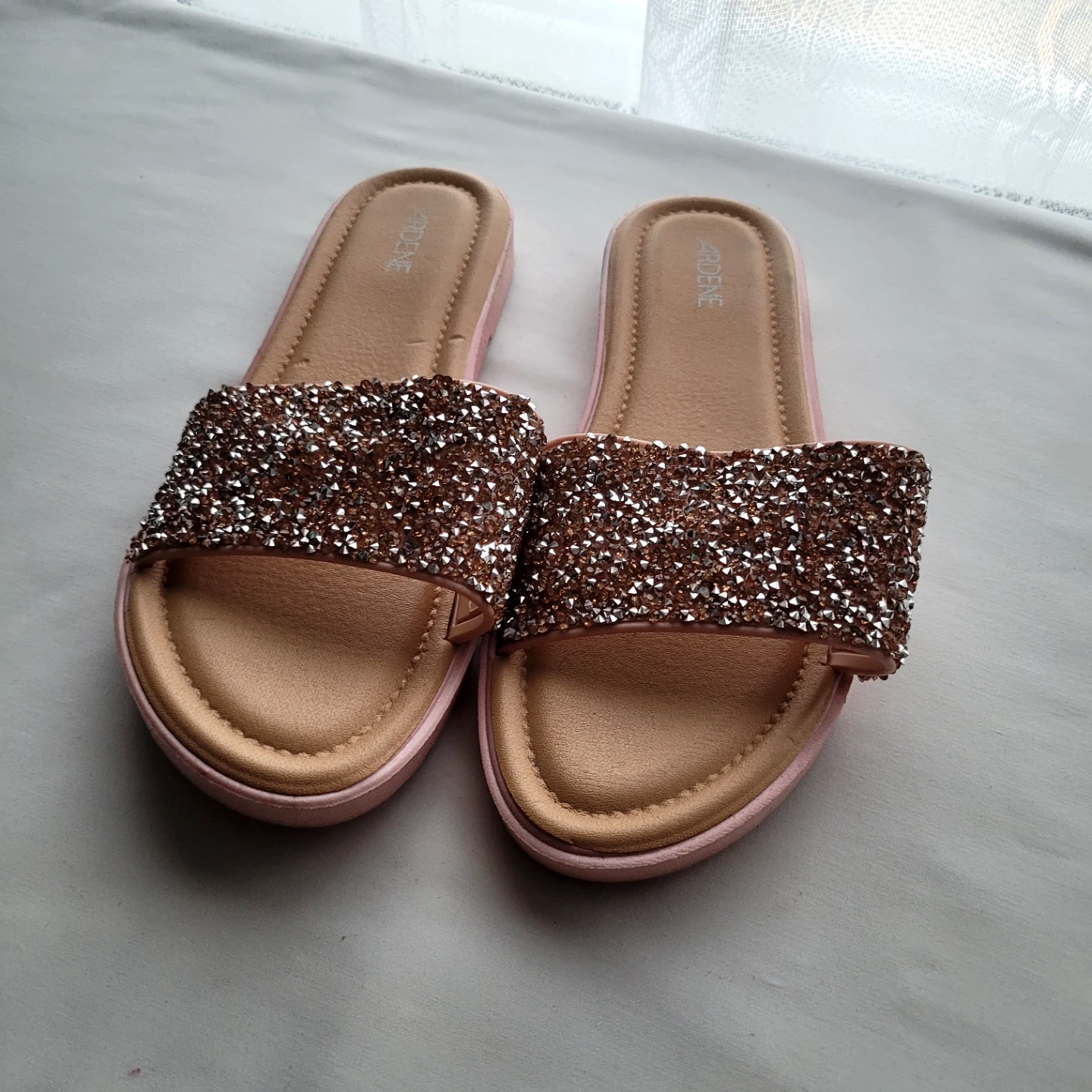 Ardene Embellished Slide Sandals - Size 8