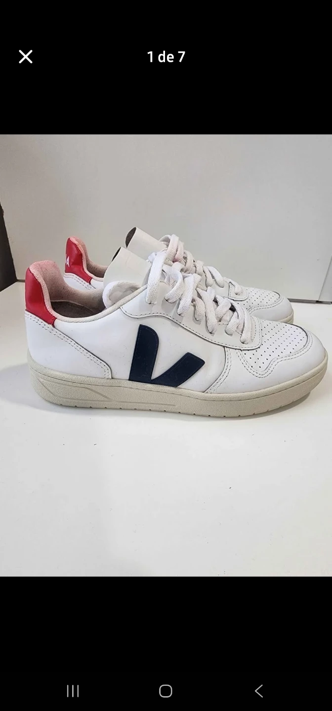 Veja White Leather Sneakers