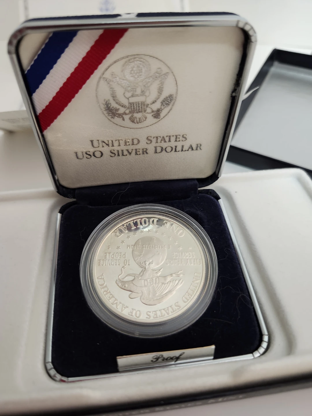 1991 SILVER USO 50TH ANNIVERSARY COIN