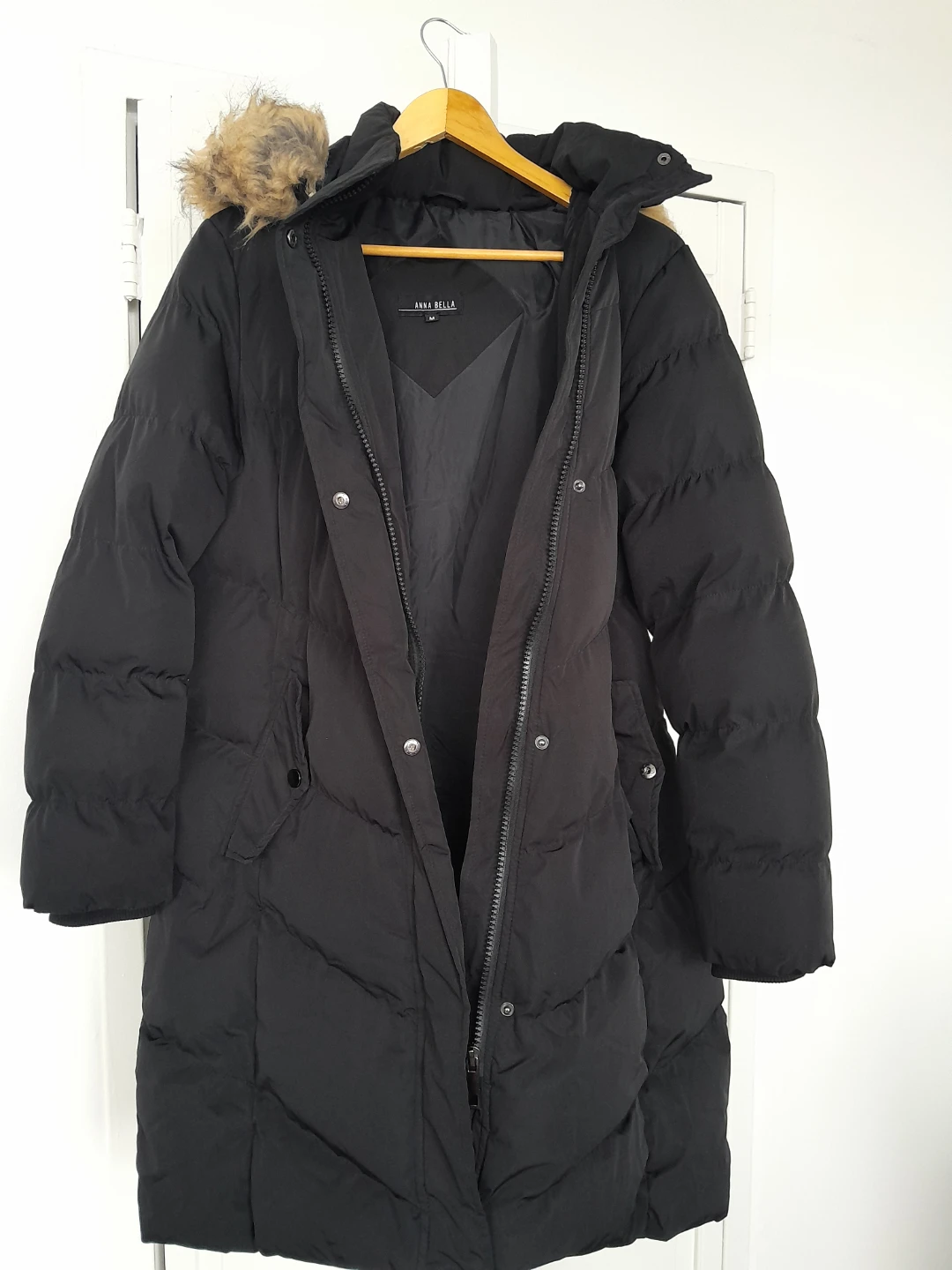 Anna Bella Black Puffer Coat - Size M