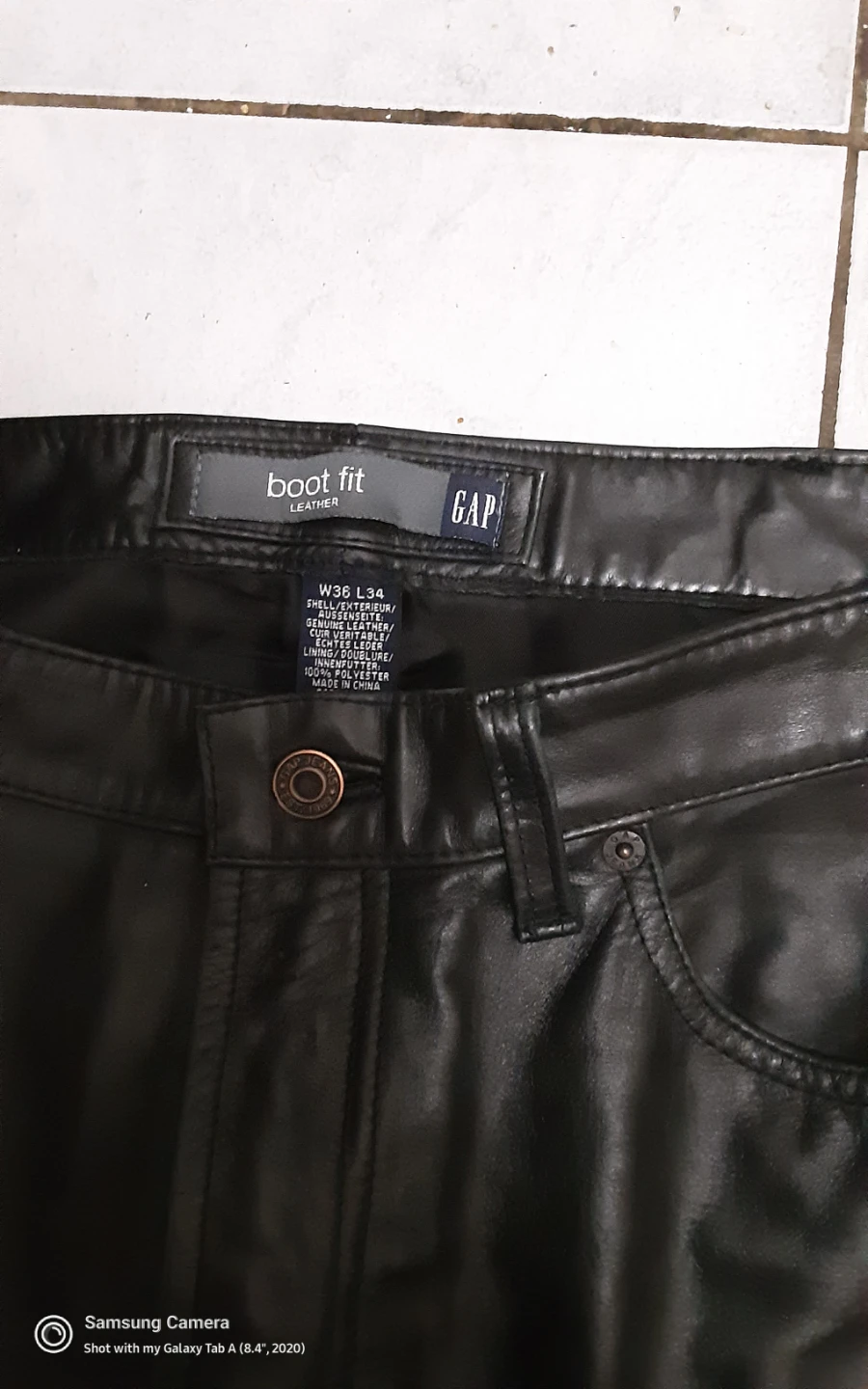 GAP Boot Fit Leather Pants W36 L34 - photo 3