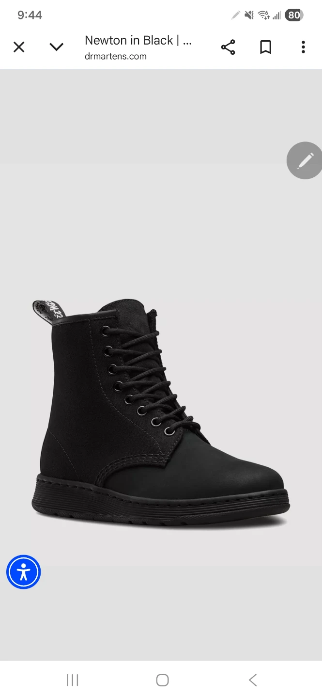 Dr. Martens Newton Black Boots - Size 9 US
