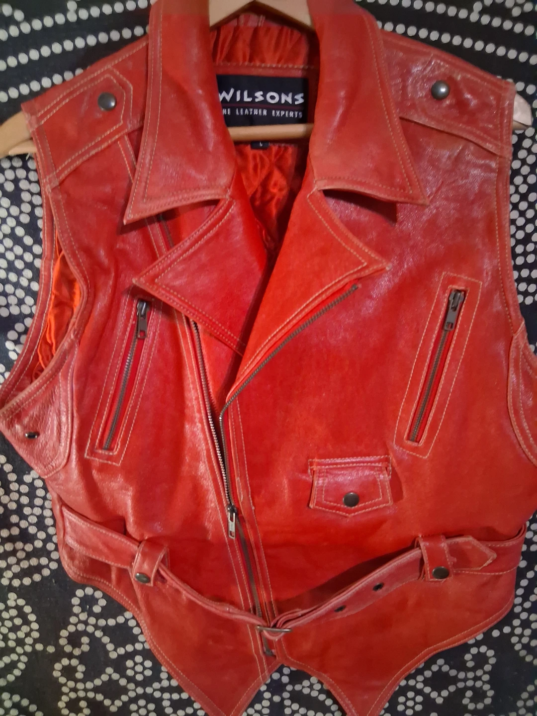 Wilson's Leather Vest - Red, Size L - photo 2