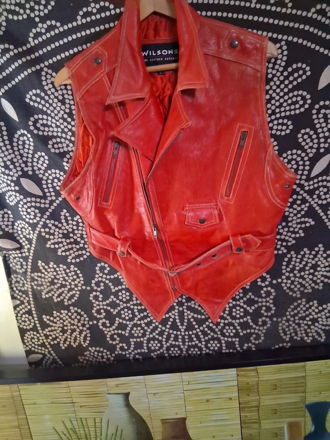 Wilson's Leather Vest - Red, Size L - photo 5