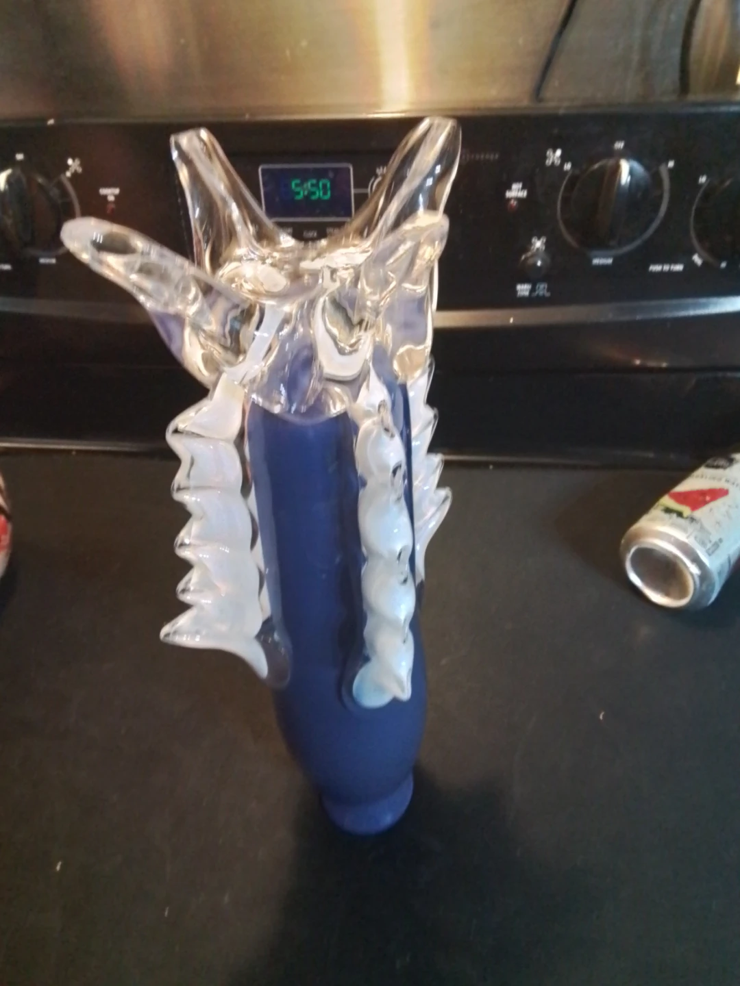 Art Murano Style Glass Vase 13" - photo 4