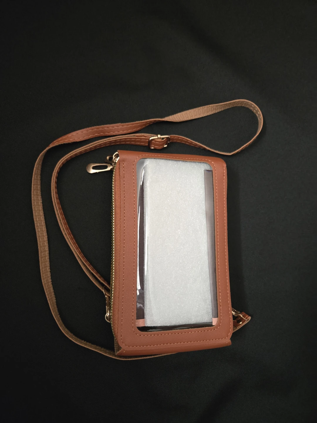 ENDAYCON Brown Crossbody Phone Bag