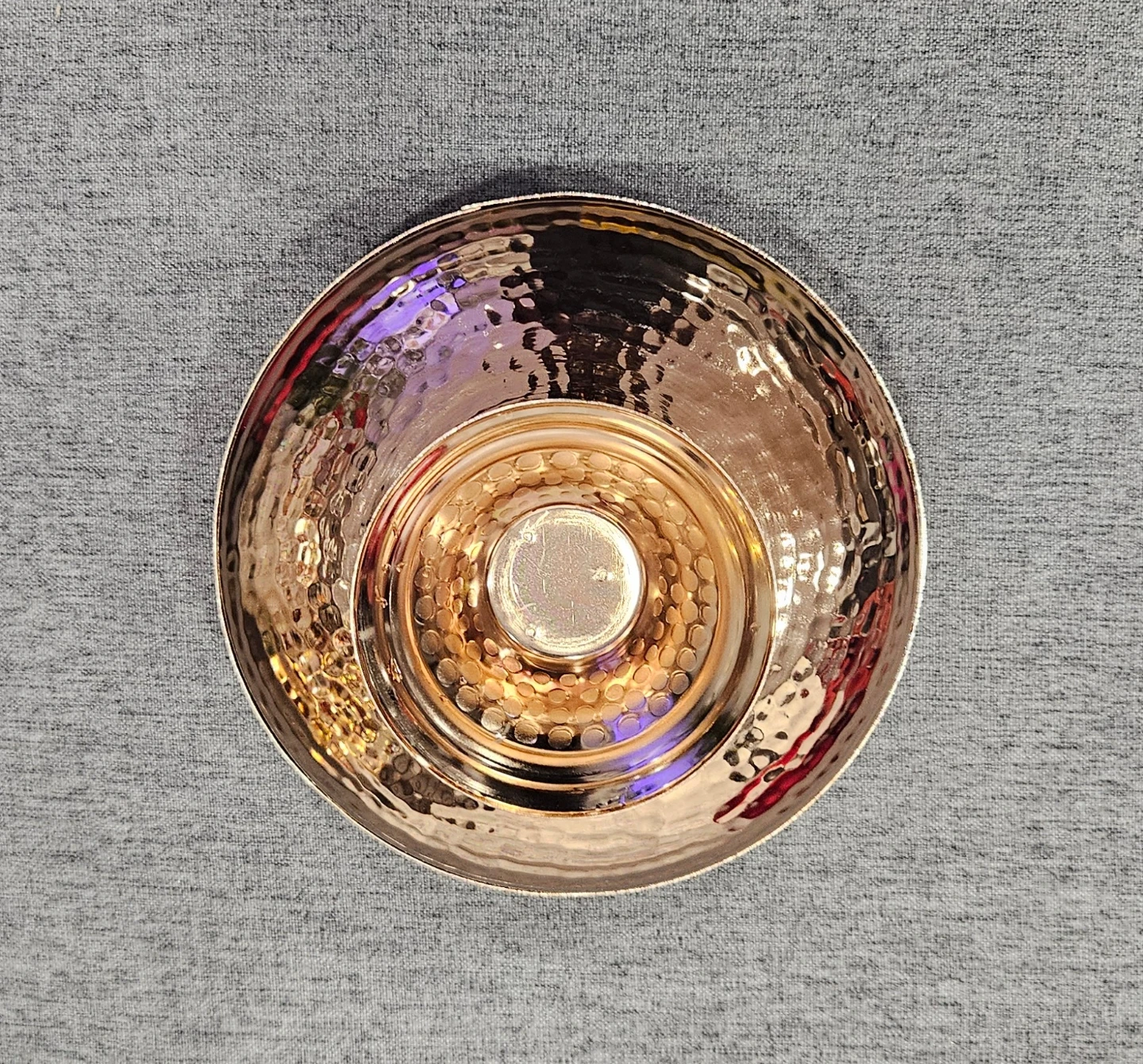 Decorative Hammered Copper Bowl - 7 inch - photo 3