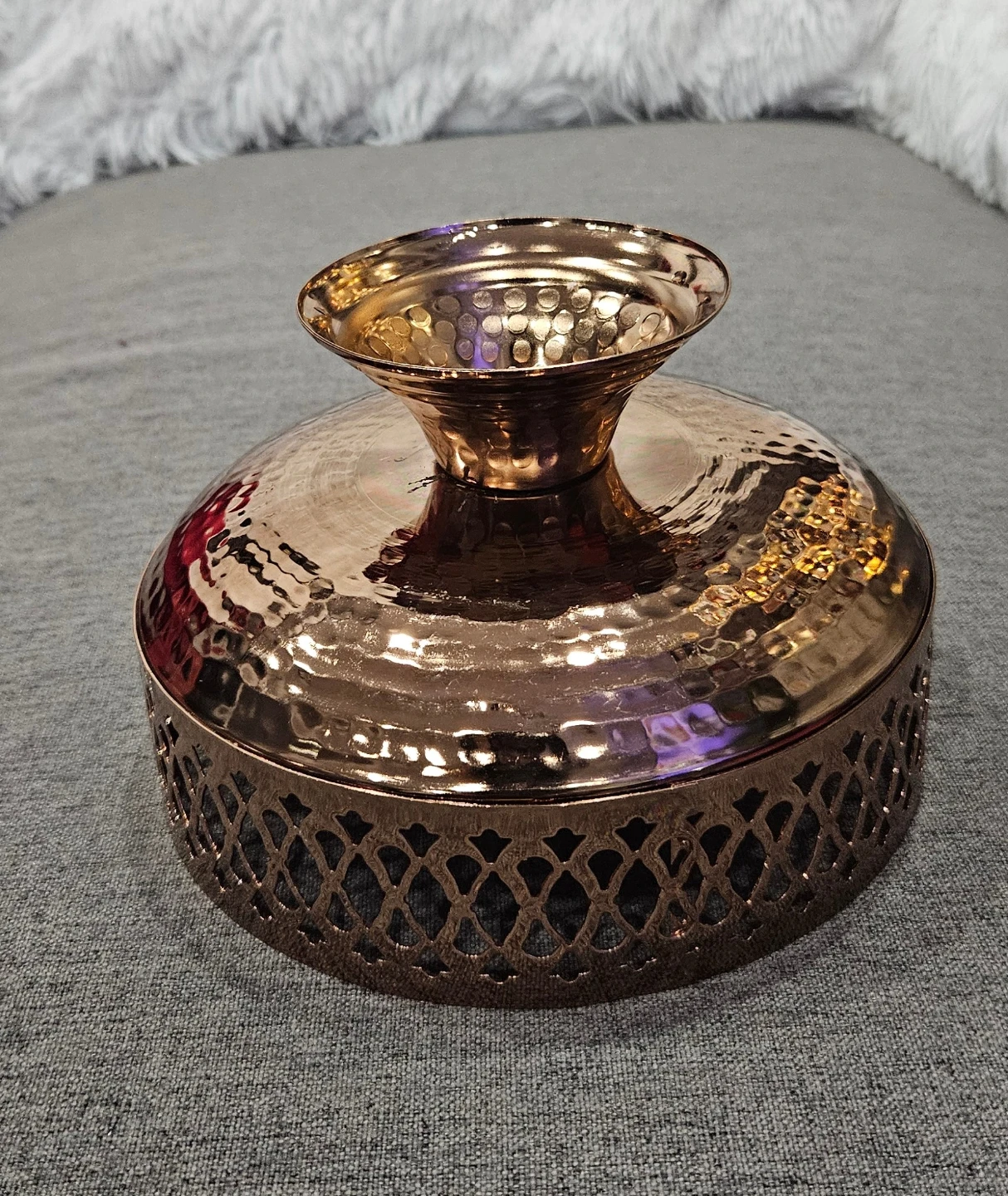 Decorative Hammered Copper Bowl - 7 inch - photo 4