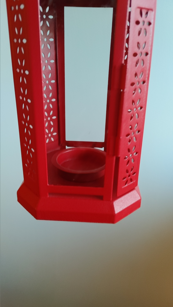 Red Metal Decorative Candle Lantern - photo 3