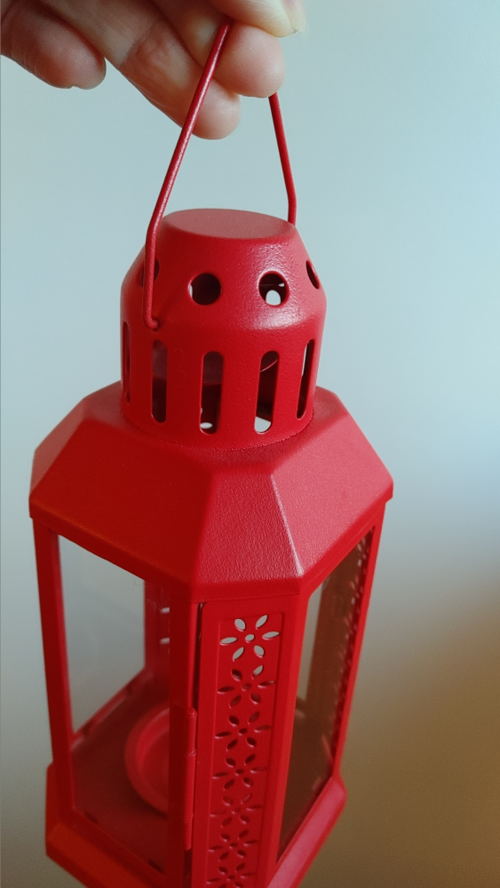 Red Metal Decorative Candle Lantern - photo 4