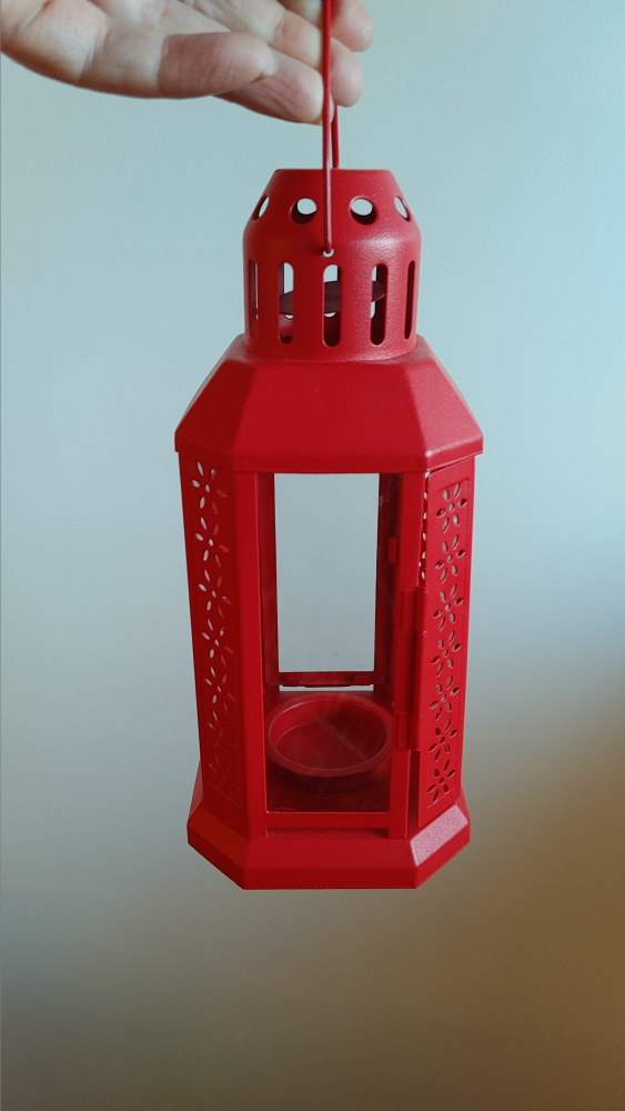 Red Metal Decorative Candle Lantern - photo 5