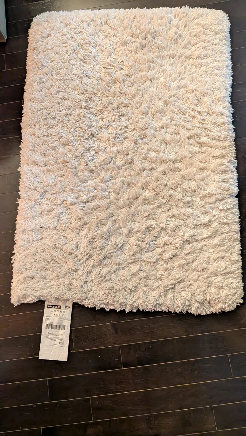 IKEA Hochflor Teppich Rug, Off-White, 80x150 cm