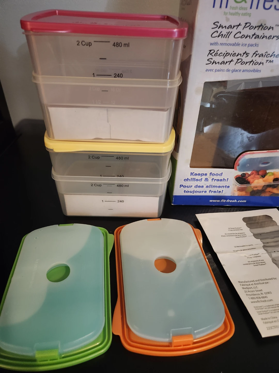 New Fit & Fresh Smart Portion Chill Containers with Ice Packs - photo 2