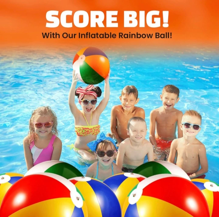 NEW!   12 Bedwina Inflatable Beach Balls - 16 Inch - photo 2