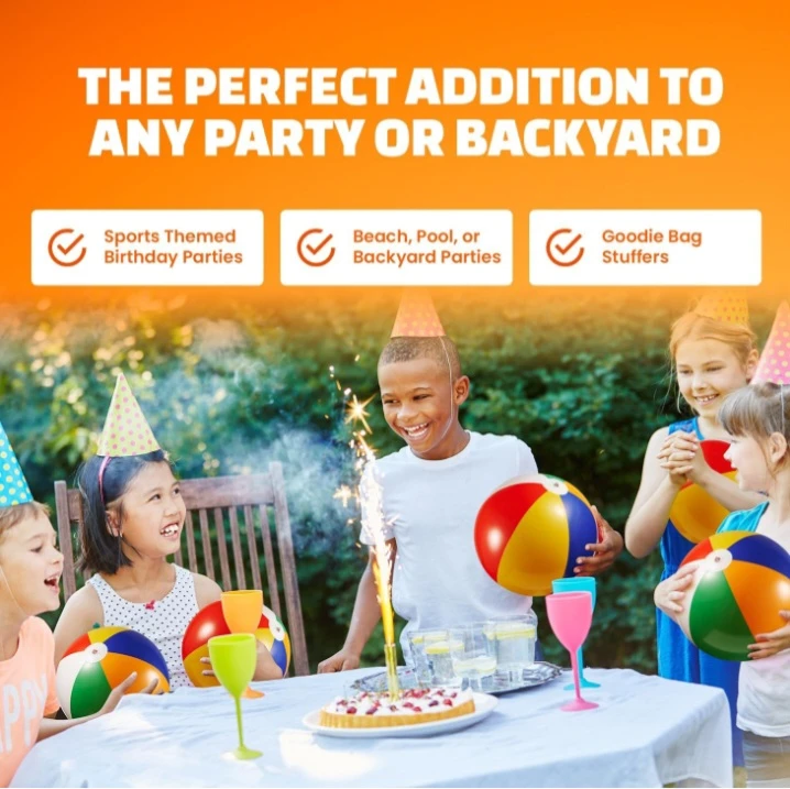 NEW!   12 Bedwina Inflatable Beach Balls - 16 Inch - photo 4